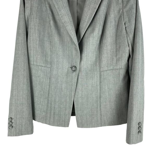 Classiques Entier Wool Blazer Jacket Suit One Button Light Gray Size 8 - Picture 3 of 8